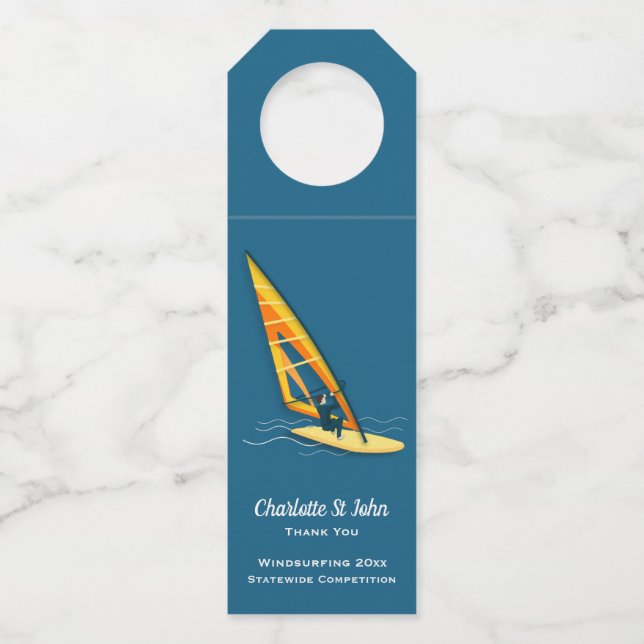 Etiqueta de botella de windsurf (Anverso)