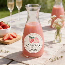 Etiqueta de Botella para Barra de Mimosa de Puré d