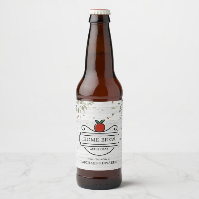 Etiqueta de botella personalizada de sidra de manz (Anverso)