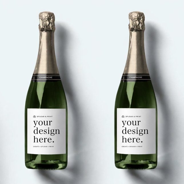 Etiqueta de Botella Subir tu Diseño (Versatile bottle label wraps for business, weddings, special occasion events & more!)