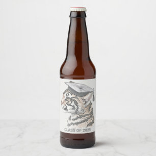 Etiqueta de botella temática de graduación