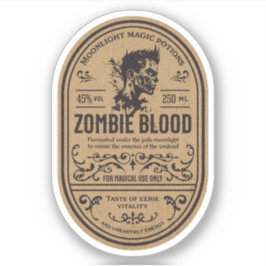 Etiqueta de botellas apotecales de la poción de br