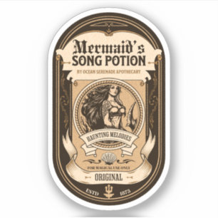 Etiqueta de botellas apotecales de la poción de br