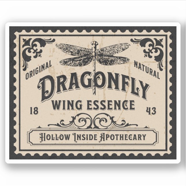 Etiqueta de botellas apotecales de la poción de br (Anverso)