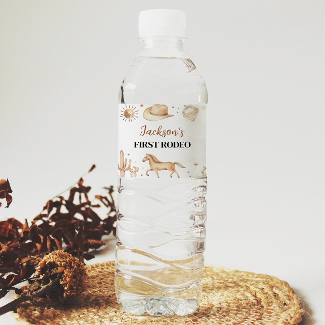 Etiqueta de botellas de agua para el primer rodeo  (Subido por el creador)
