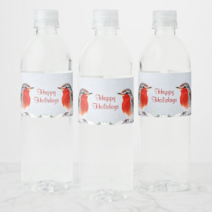 Etiqueta de botellas de agua para Navidades de vac