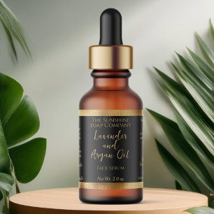 Etiqueta de botellas de plomo para cosméticos de c