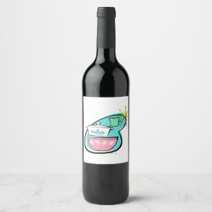 Etiqueta de botellas de vino de diseño de software