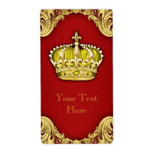 Etiqueta de botellas de vino de la Corona Real