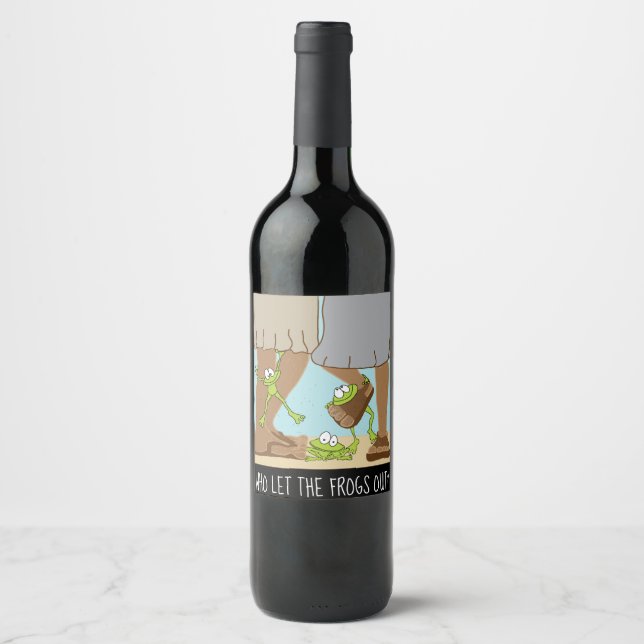Etiqueta de botellas de vino de la Pascua ¿Quién d (Anverso)