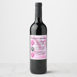 Etiqueta de botellas de vino de poema divino - 21º