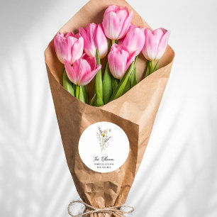 Etiqueta de Bouquet para flores floridas minimalis