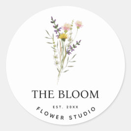 Etiqueta de Bouquet para flores floridas minimalis