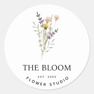 Etiqueta de Bouquet para flores floridas minimalis