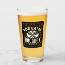 Etiqueta de bourbon personalizada vintage armas et