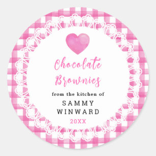 Etiqueta de Brownies de Chocolate Caseros