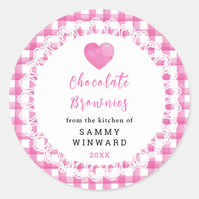 Etiqueta de Brownies de Chocolate Caseros (Anverso)