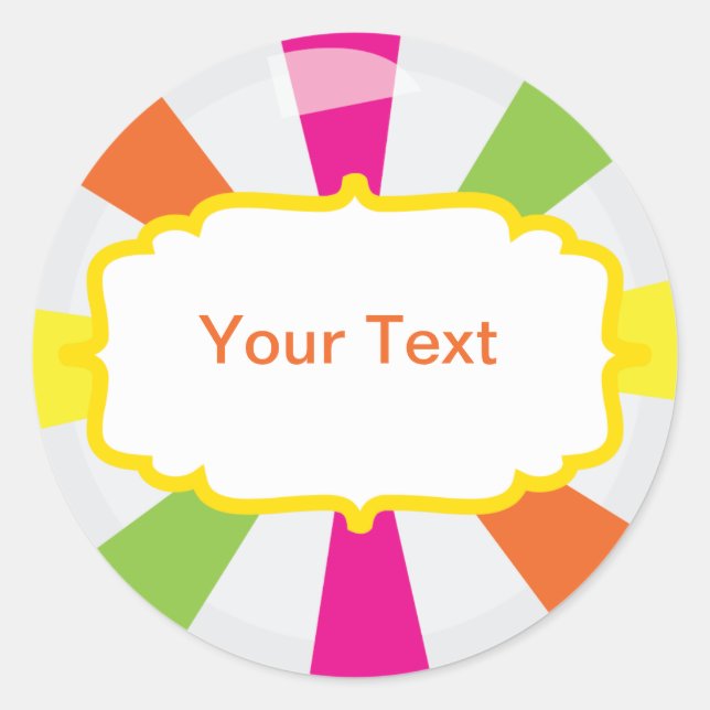 Etiqueta de bufé con Fiesta de golosinas gigantes (Anverso)