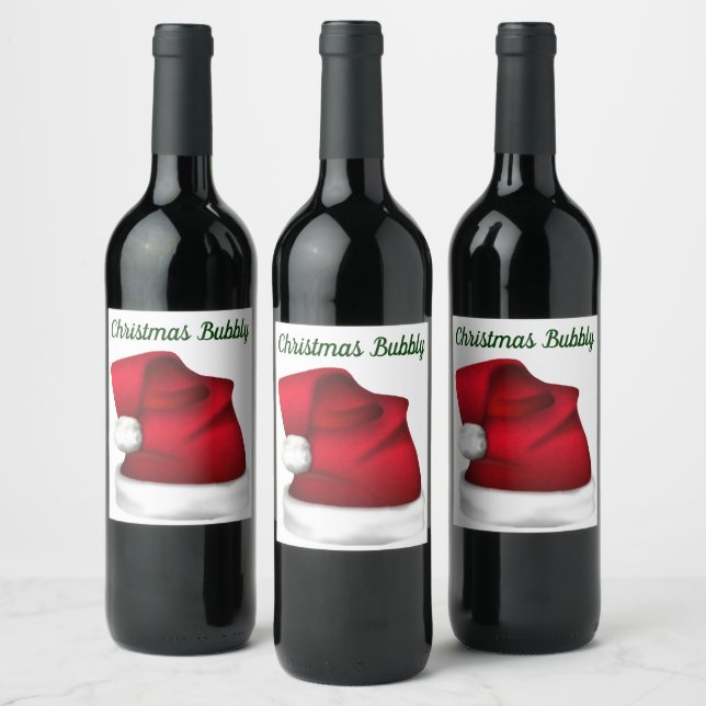 Etiqueta de burbuja de navidades (Botellas)
