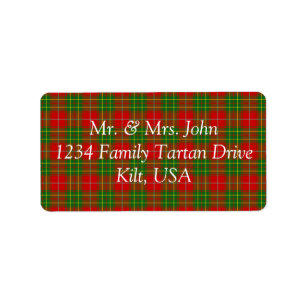 Etiqueta de Burnett Tartan