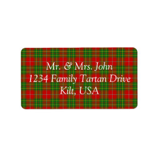 Etiqueta de Burnett Tartan