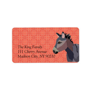 Etiqueta de burro vintage