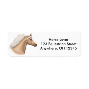 Etiqueta de caballo Palomino Arabian
