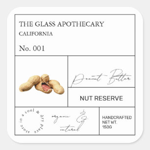Etiqueta de cacahuate apothecary