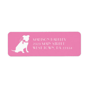 Etiqueta de cachorro de perro Pit Bull Pitbull