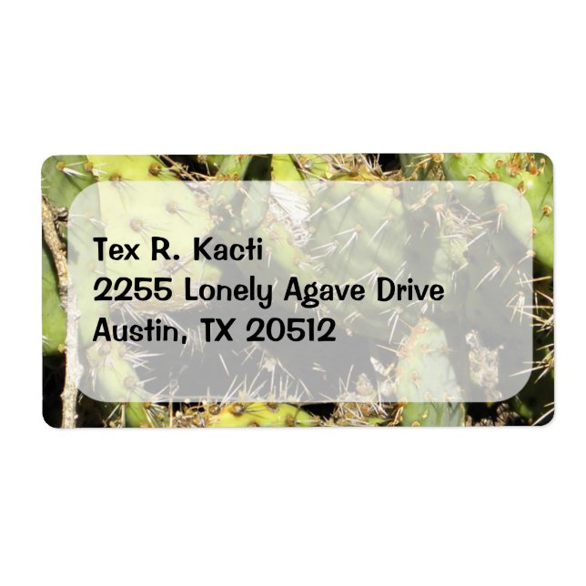 Etiqueta de Cactus (Frente)