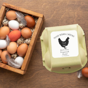 Etiqueta de caja de huevos personalizada de huevos