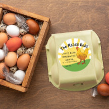 Etiqueta de caja de huevos personalizada Pollo pue
