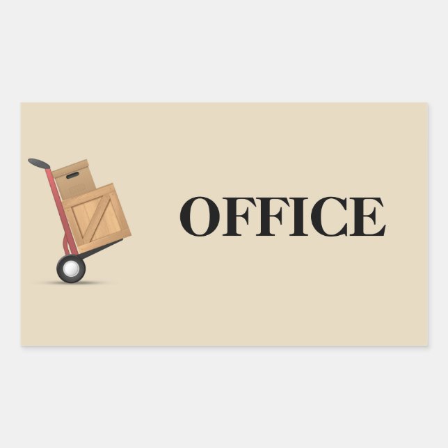 Etiqueta de caja móvil - Office (Anverso)