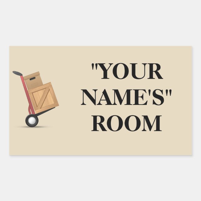 Etiqueta de caja móvil - Personalizable (Anverso)