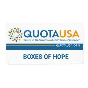 Etiqueta de cajas de esperanza