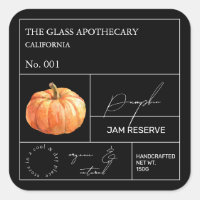 Etiqueta de calabaza apotecaria