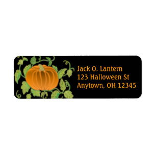 Etiqueta de calabaza de Halloween