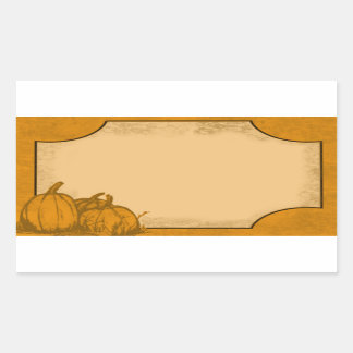 Etiqueta de calabaza del país