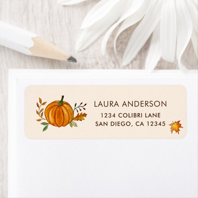 Etiqueta de calabaza otoñal (In situ)