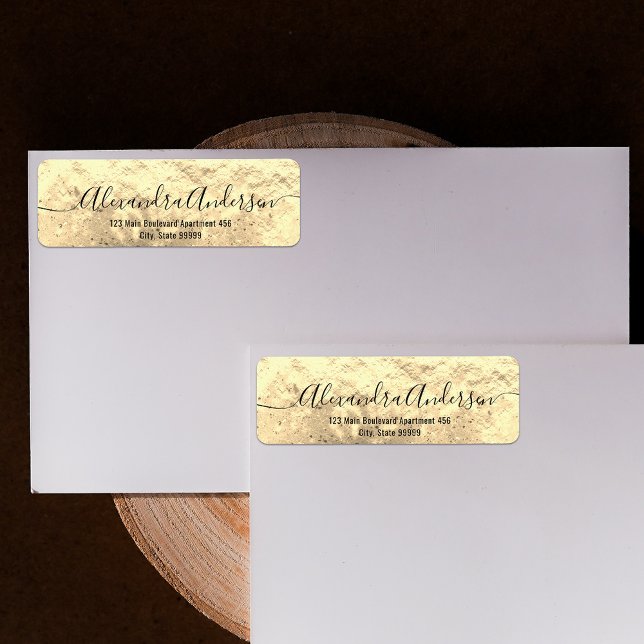 Etiqueta de caligrafía de Moda de Relieve metaliza (Subido por el creador)