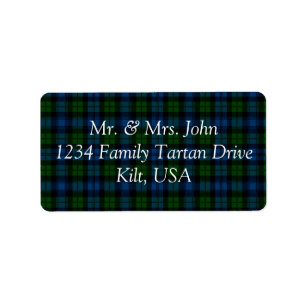 Etiqueta de Campbell Tartan