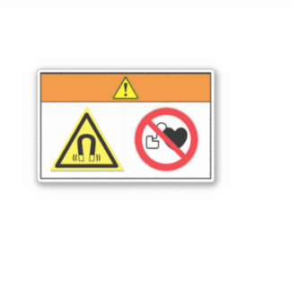 Etiqueta de campos magnéticos/de advertencia