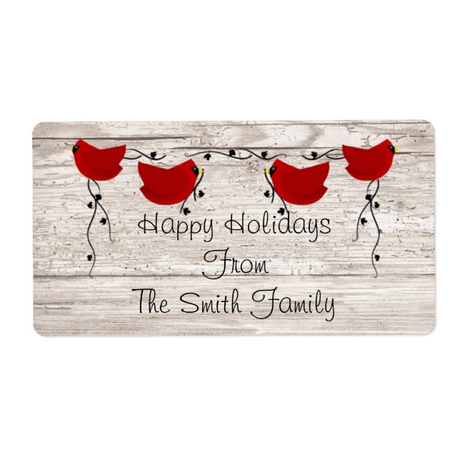 Etiqueta de cardenales (Frente)