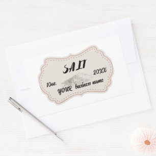 Etiqueta de carne redonda personalizada clásica sa