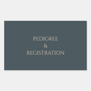 Etiqueta de Carpeta de Criador de Perros PEDIGREE 