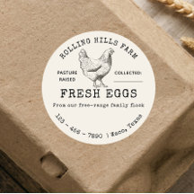 Etiqueta de cartón de huevo de gallina de granja b