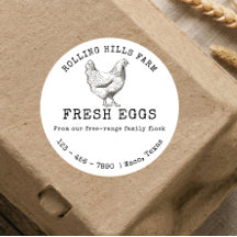 Etiqueta de Cartón de Huevo de Gallina de Granja B