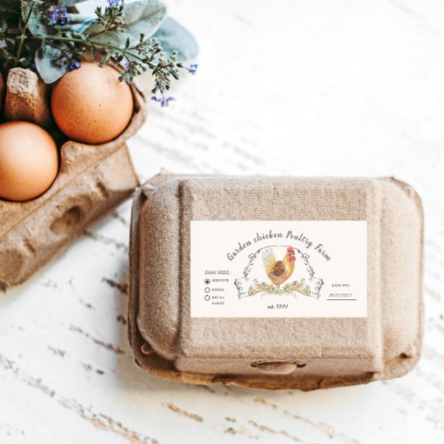 Etiqueta de cartón de huevo de pollo Escudo acuare (Subido por el creador)