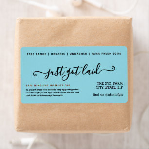 Etiqueta de Cartón de Huevo de Pollo Funny Escrito