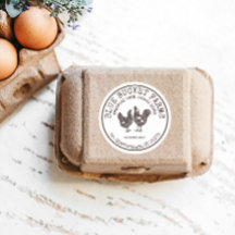 Etiqueta de cartón de huevos frescos de granja de 